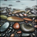Tag am Meer; Acryl auf Leinwand;
120 x 120 cm